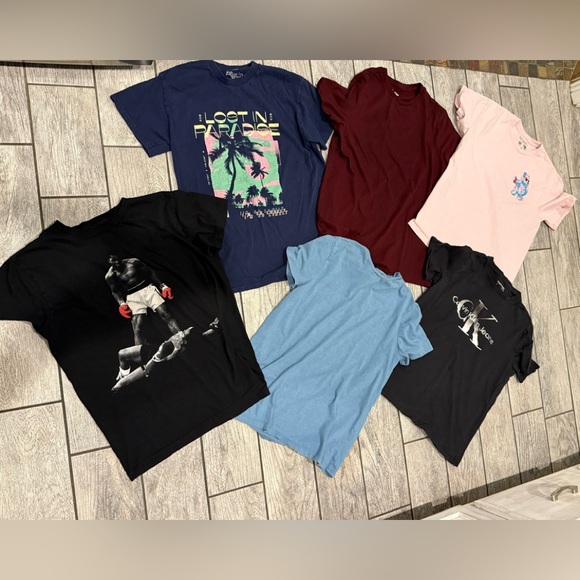 Assorted Graphic and Plain T-Shirt bundle men’s medium - Picture 2 of 2